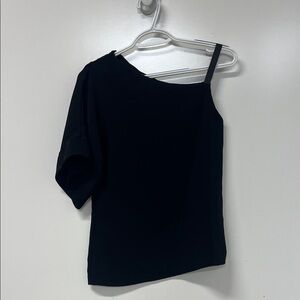 Trina Turk Women's Black Top Size Small One Shoulder